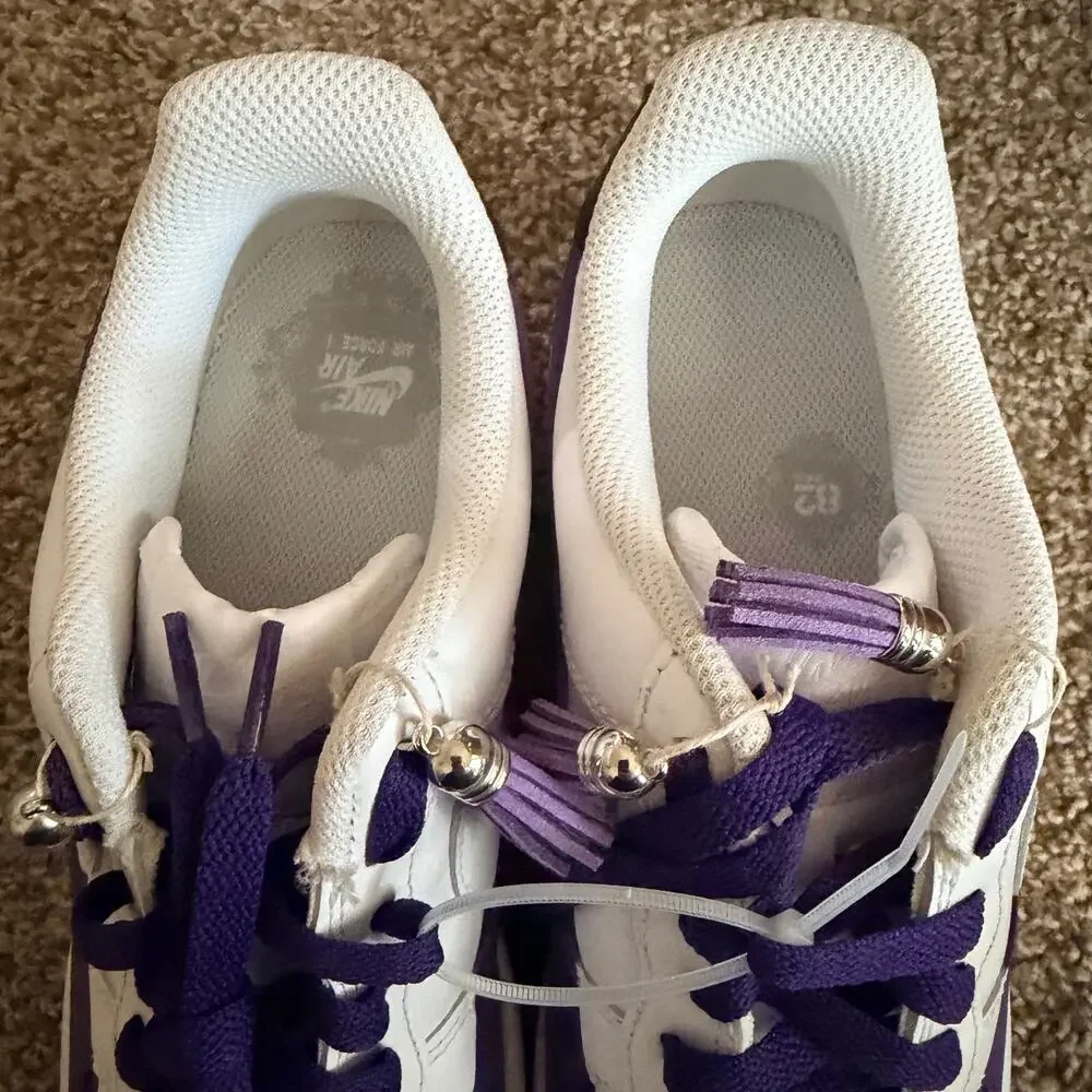 Custom TCU Nike Air Force 1s Lows White Purple Size 8 Womens NEW Rare
